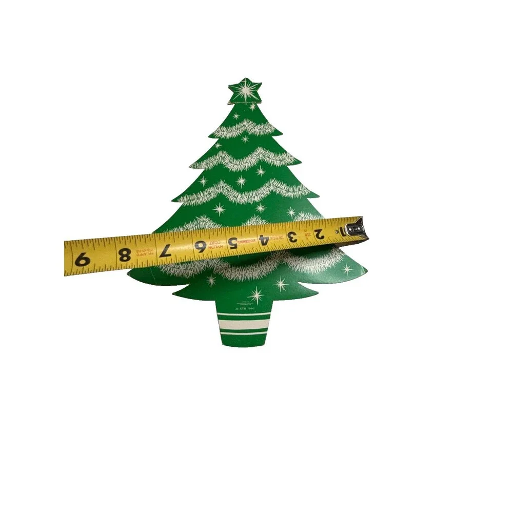 Vintage Christmas Tree Die Cut Wall Decor 11” RARE